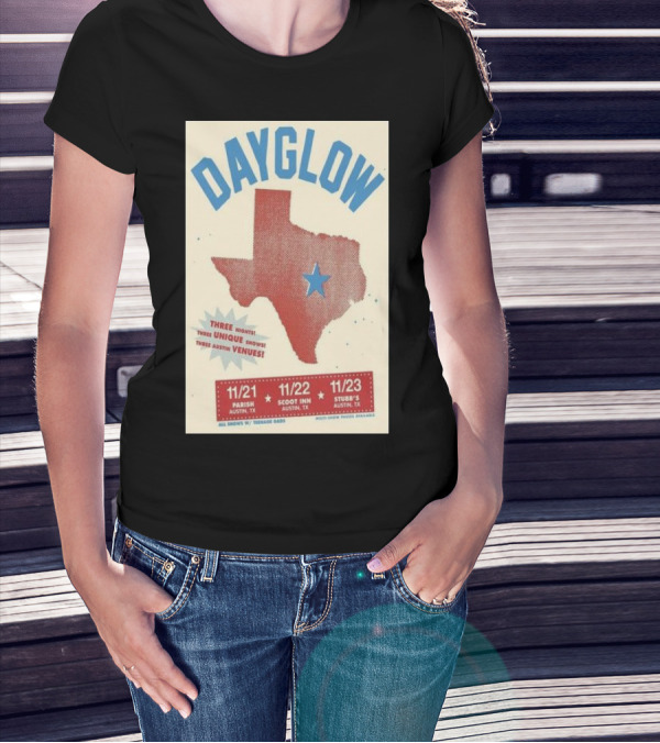 Dayglow Texas Tour Austin Parish Scoot Inn Stubbs November 21-23 T-Shirt