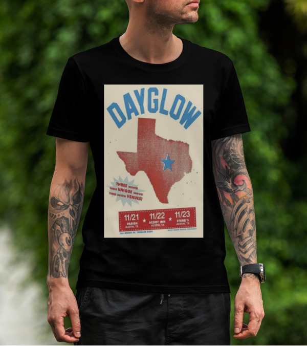 Dayglow Texas Tour Austin Parish Scoot Inn Stubbs November 21-23 T-Shirt