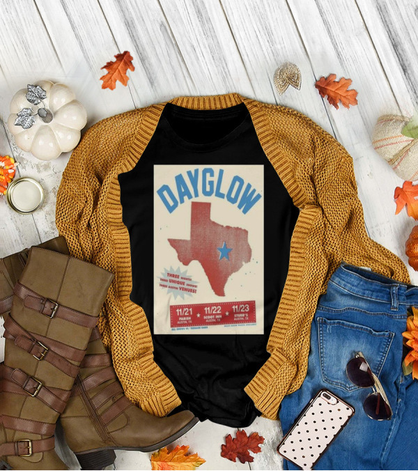 Dayglow Texas Tour Austin Parish Scoot Inn Stubbs November 21-23 T-Shirt