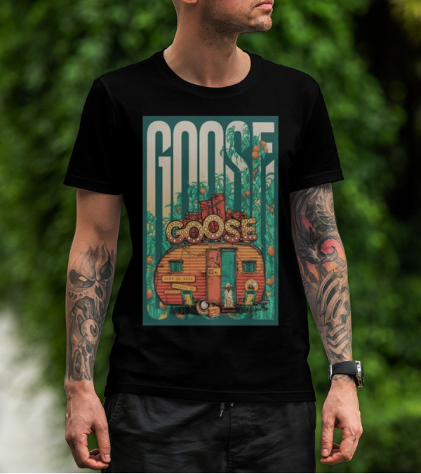 Goose Theatre June 22 2024 Retro Trailer T-Shirt