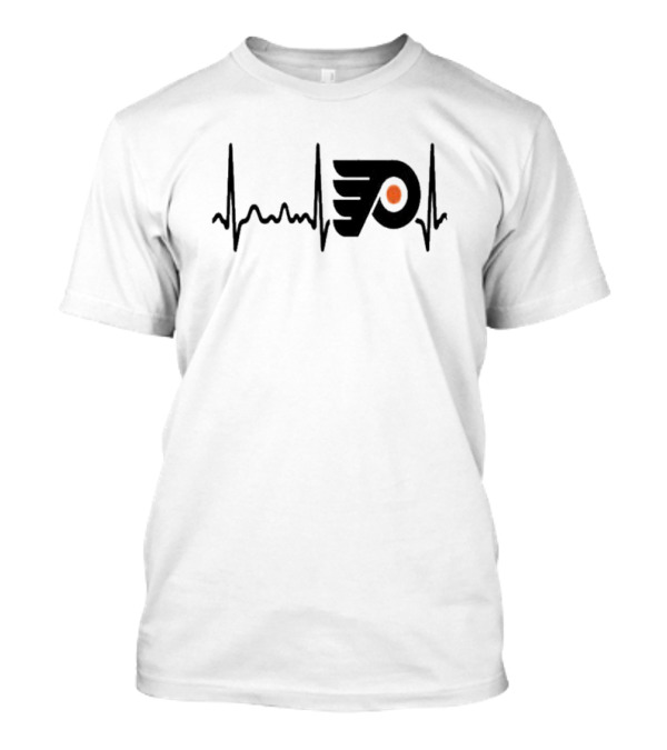 Philadelphia Flyers Heartbeat Logo Hockey T-Shirt