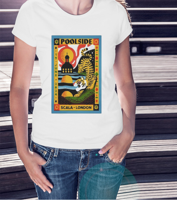 Poolside June 19 2024 Scala London Tiger T-Shirt