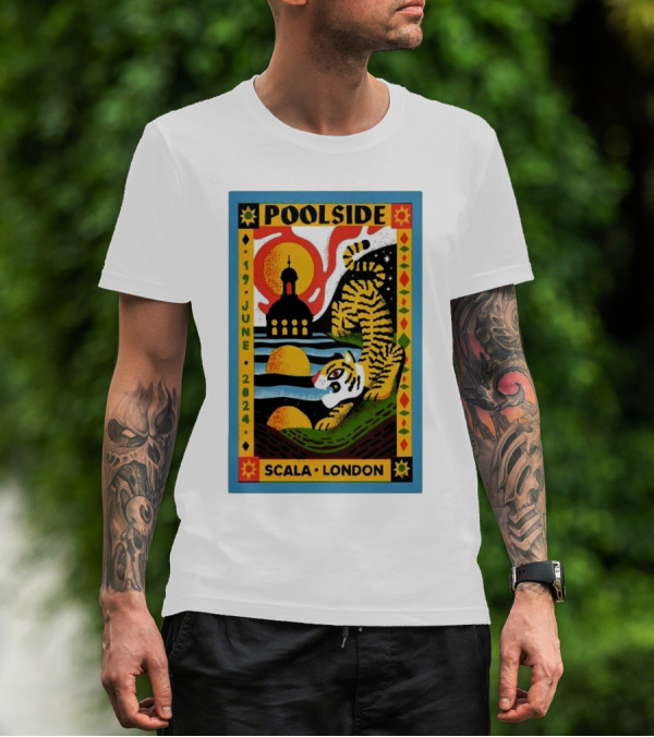 Poolside June 19 2024 Scala London Tiger T-Shirt