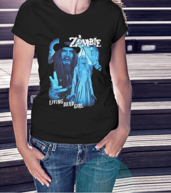 Rob Zombie Living Dead Girl Blue Gothic Horror T-Shirt
