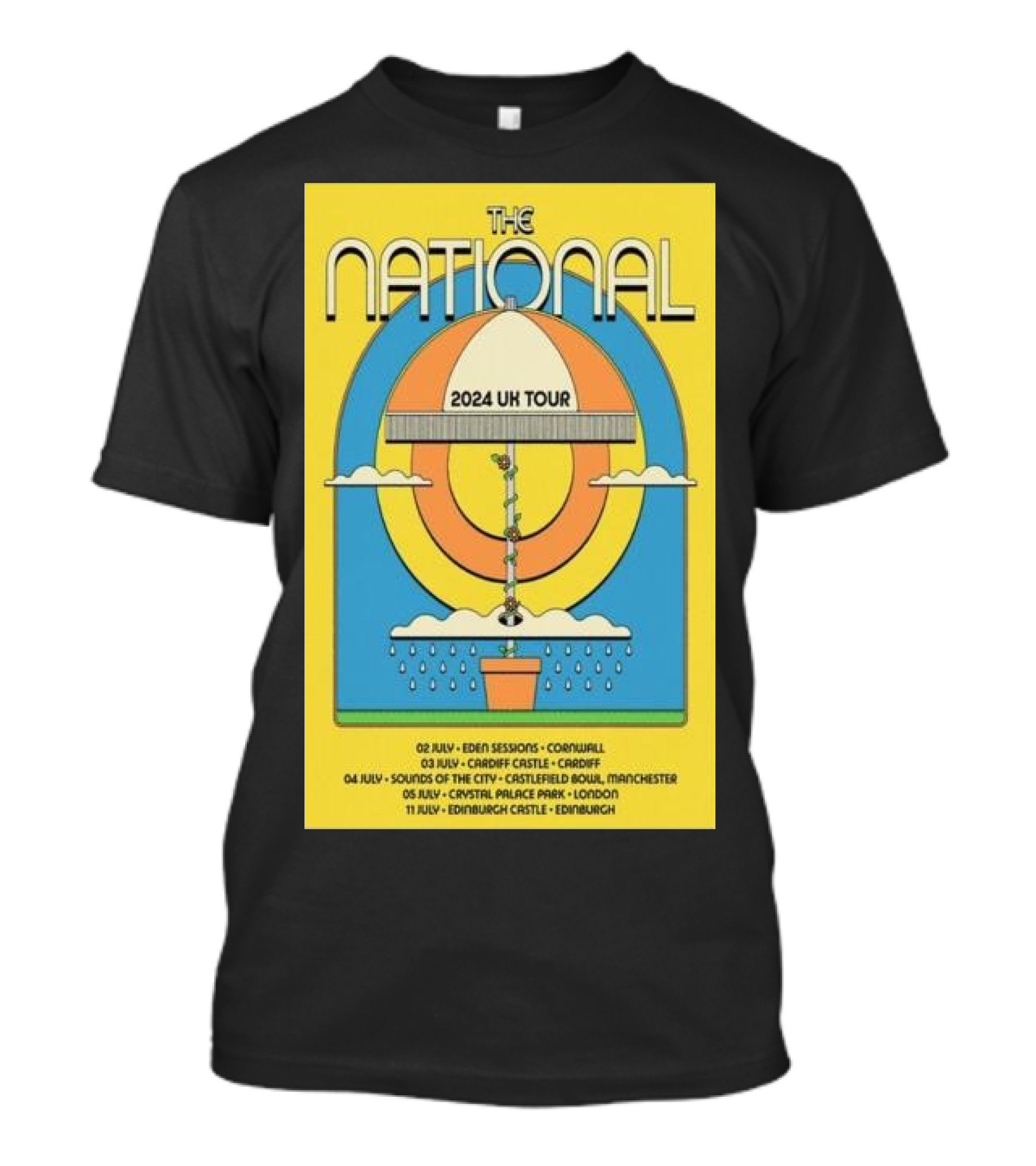 The National 2024 UK Tour Eden Sessions Cardiff Manchester London Edinburgh T-Shirt