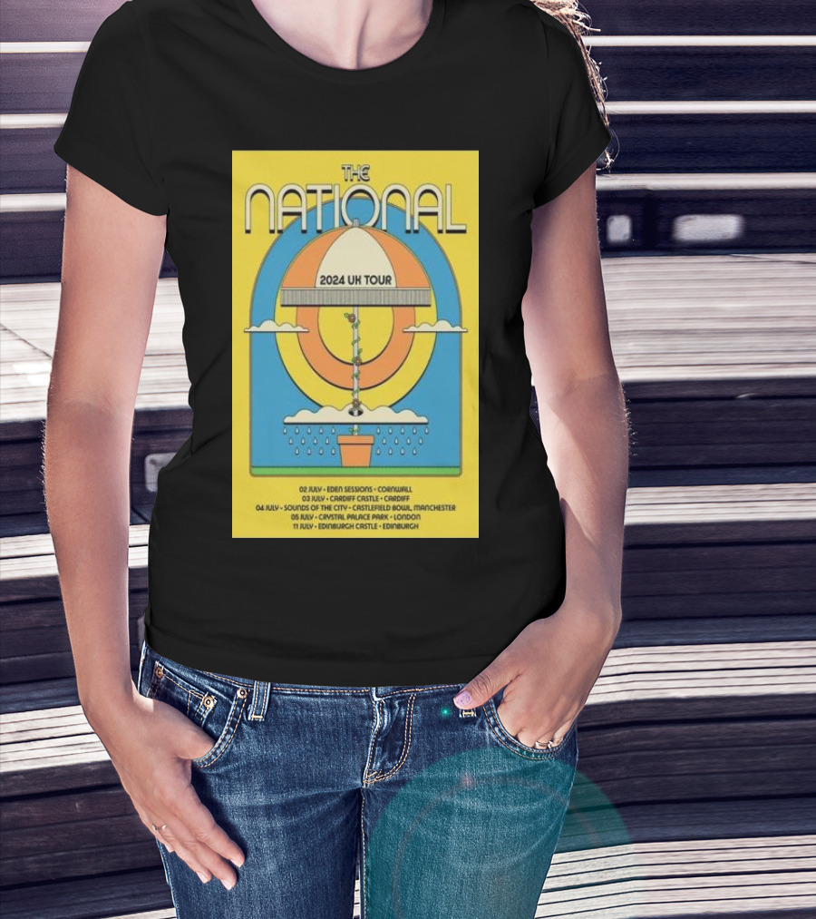 The National 2024 UK Tour Eden Sessions Cardiff Manchester London Edinburgh T-Shirt
