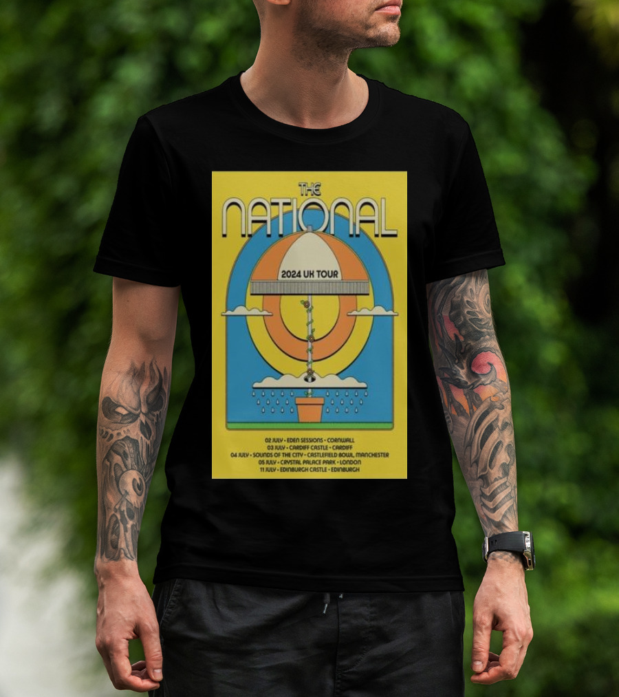 The National 2024 UK Tour Eden Sessions Cardiff Manchester London Edinburgh T-Shirt