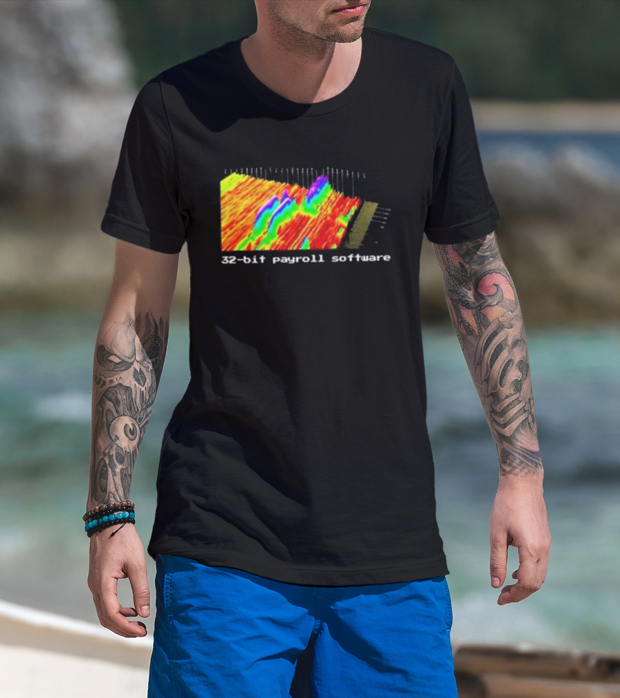 Ayush S Joinwarp 32-Bit Payroll Software Rainbow Spectrum Visualization T-Shirt