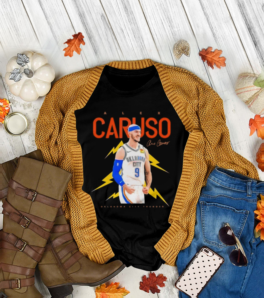 Alex Caruso Oklahoma City Thunder Basketball Superstar Signature T-Shirt