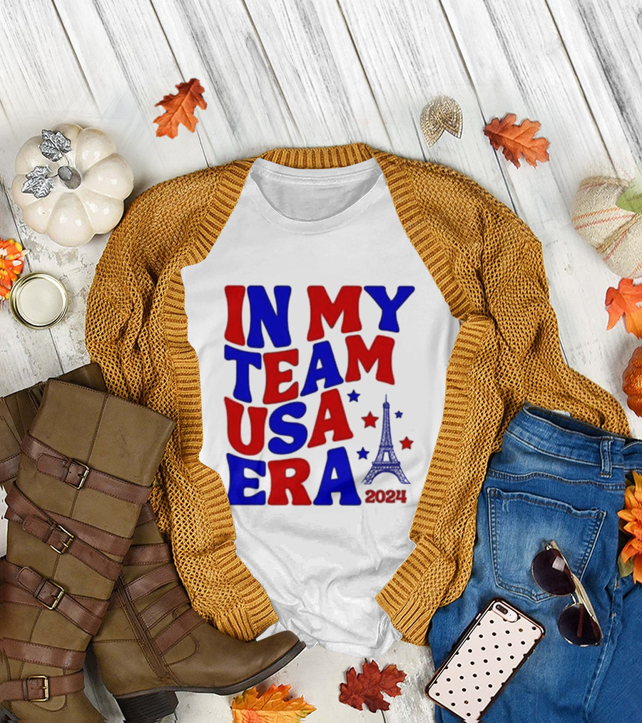 In My Team USA Era Paris 2024 Olympics Eiffel Tower Stars T-Shirt
