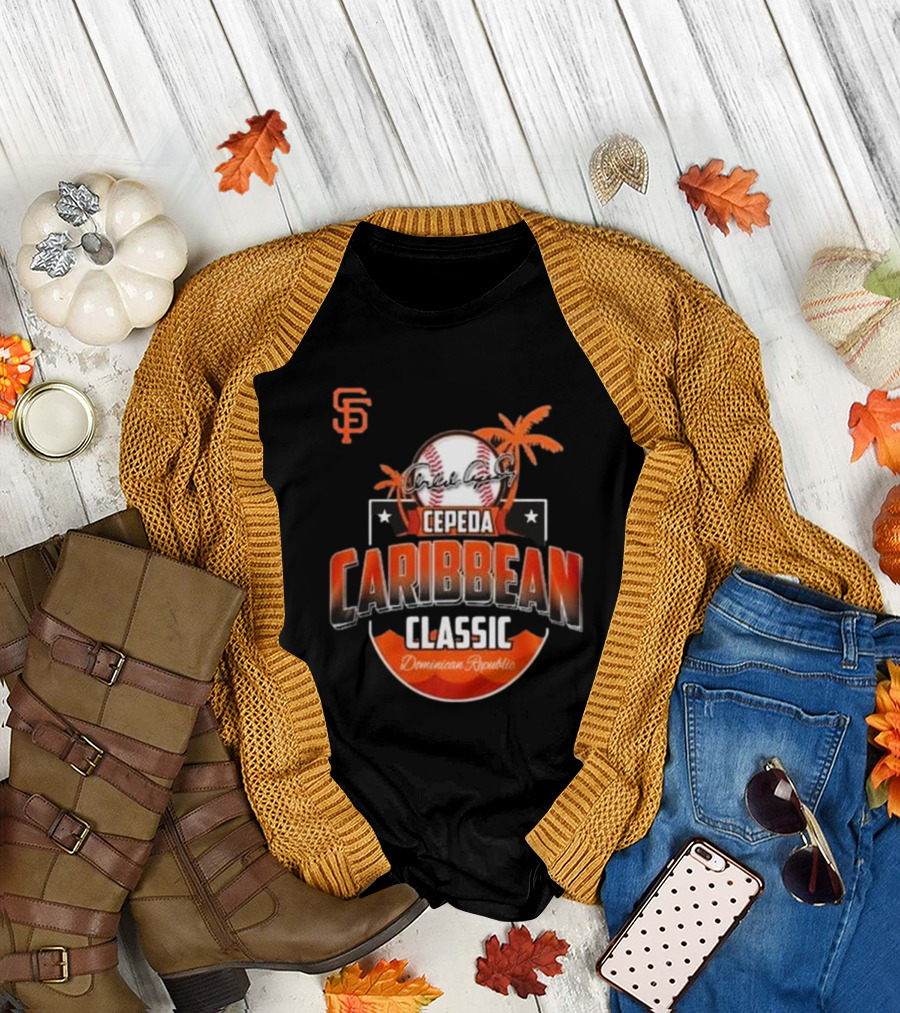 Cepeda Caribbean Classic Dominican Republic Giants Baseball T-Shirt