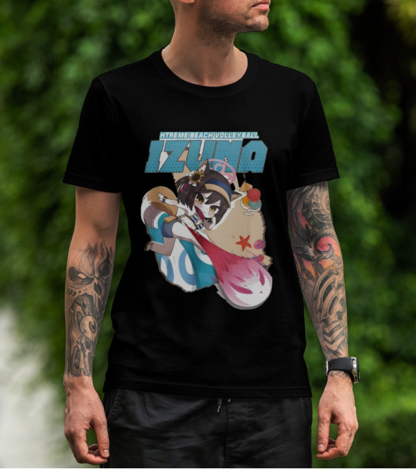 Izuna’s Xtreme Beach Volleyball Anime Character With Beach Elements T-Shirt