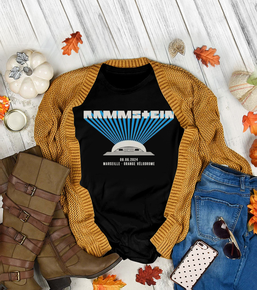 Rammstein 2024 Marseille Orange Vélodrome 8 6 2024 Concert Tour T-Shirt