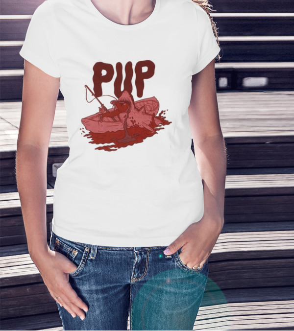 PUP Shark Attack Boat T-Shirt