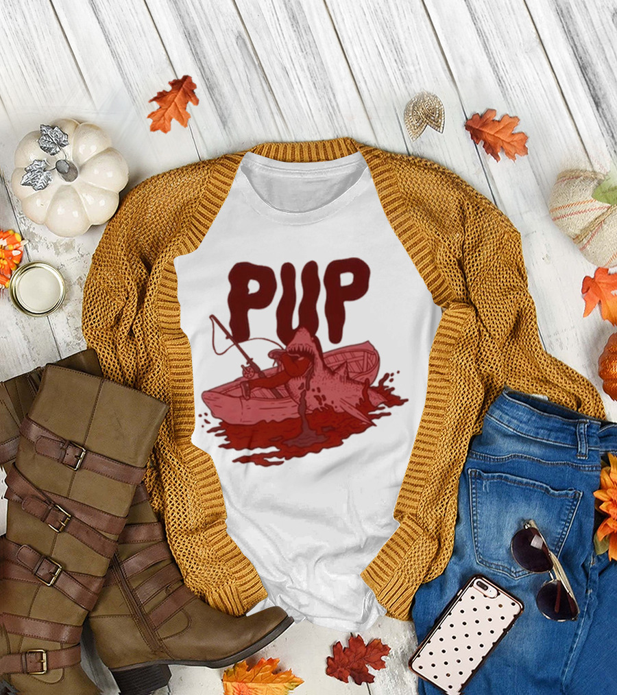 PUP Shark Attack Boat T-Shirt
