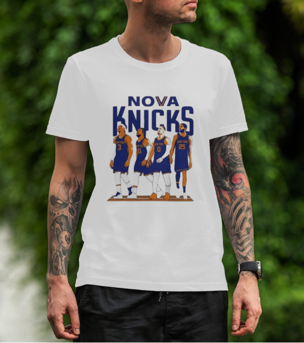 Jalen Brunson Josh Hart Mikal Bridges Donte Divincenzo Nova Knicks New York Basketball T-Shirt