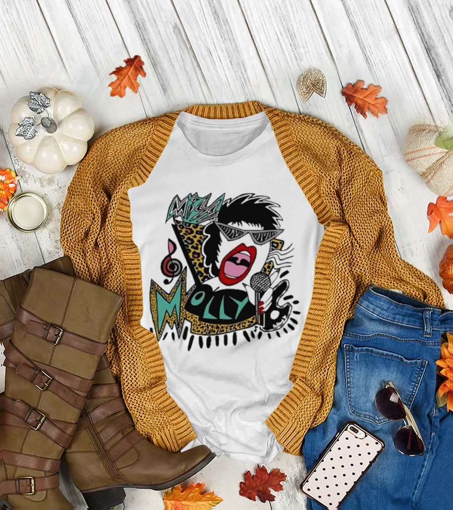 Miss Molly 90s Vintage Leopard Print Music Vibes T-Shirt