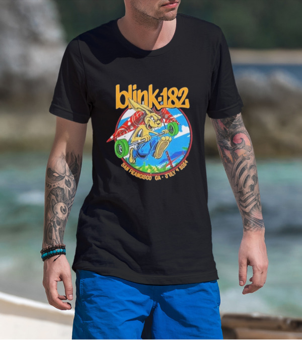 Blink-182 Rabbit San Francisco CA July 9 2024 Chase Center T-Shirt