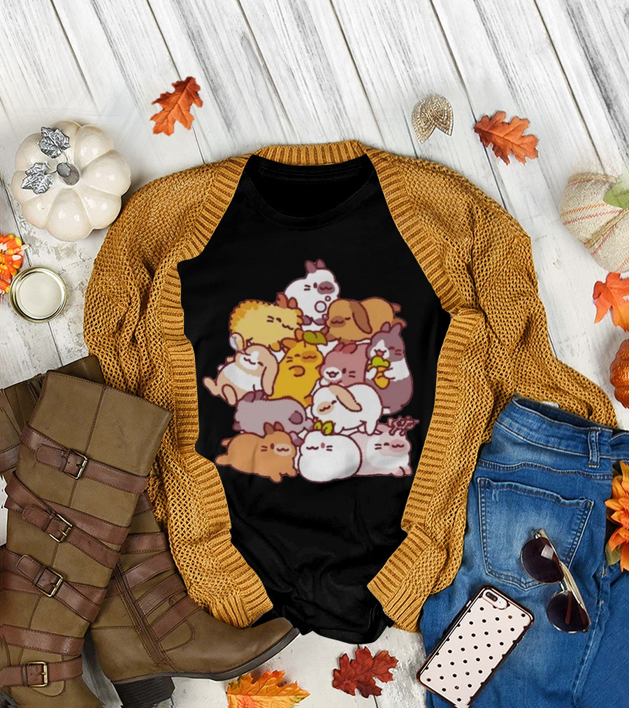 Bunny Pile Usagi Shima Cozy Rabbit Stack T-Shirt