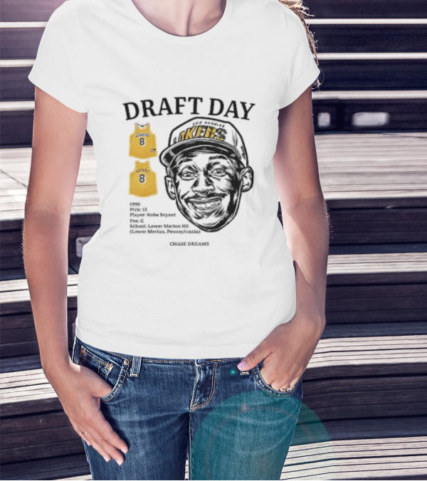 Draft Day 1996 Kobe Bryant Los Angeles Lakers Lower Merion Chase Dreams T-Shirt