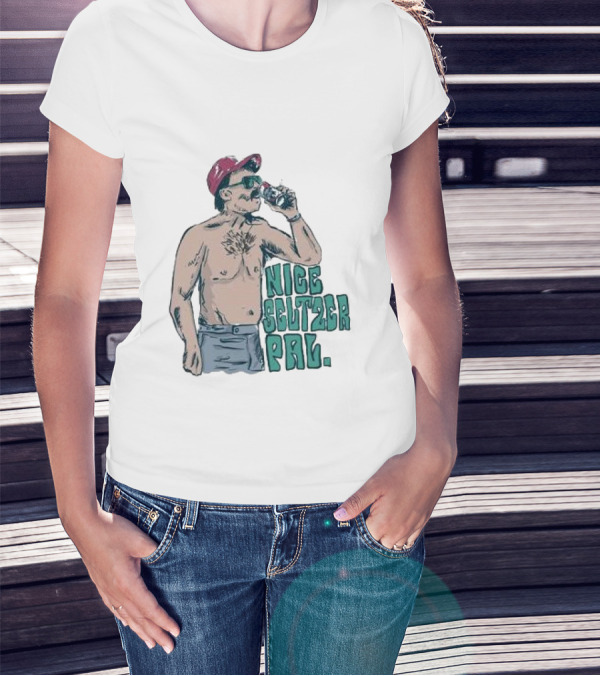 Nice Seltzer Pal Cartoon 4.0 Drinking Refreshing Beverage T-Shirt