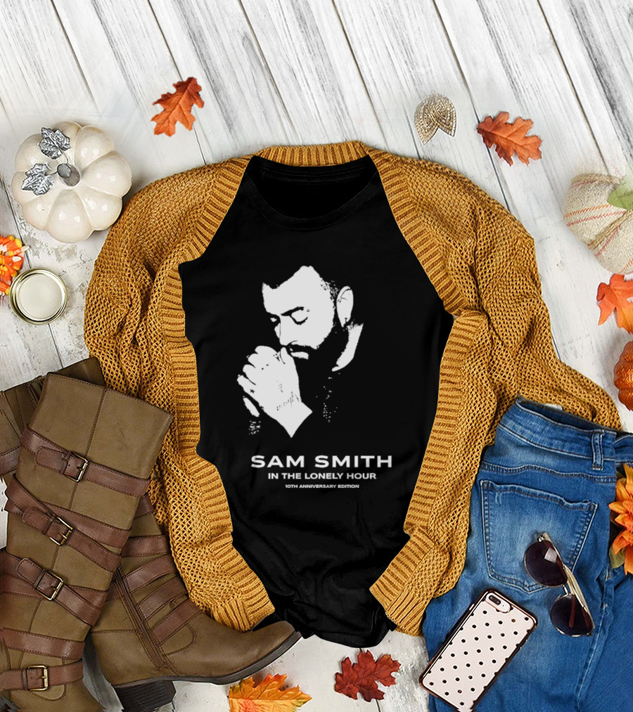 Sam Smith In The Lonely Hour 10th Anniversary Edition Monochrome T-Shirt
