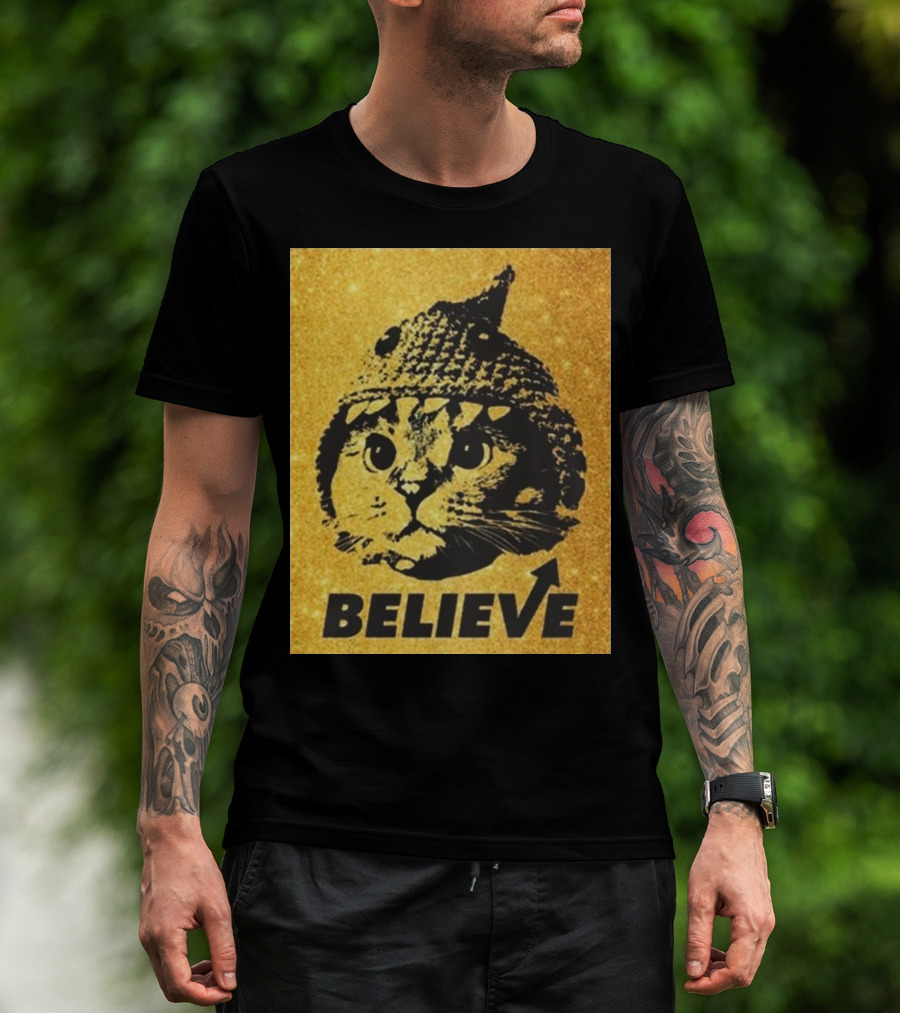 Believe Shark Cat Solana Gold T-Shirt