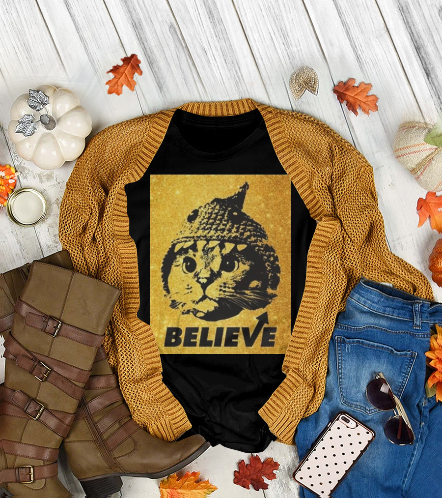Believe Shark Cat Solana Gold T-Shirt
