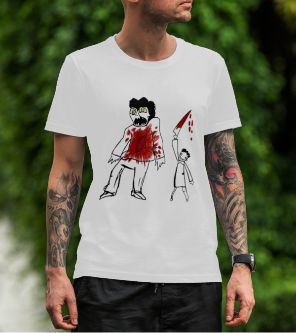 Suitably Grim Argento Horror Bloodshed Scene T-Shirt