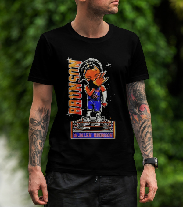 Jalen Brunson Knicks WWE Ring T-Shirt