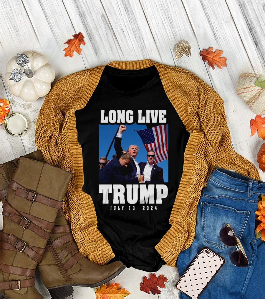Long Live Trump July 13 2024 American Flag Celebration Event T-Shirt