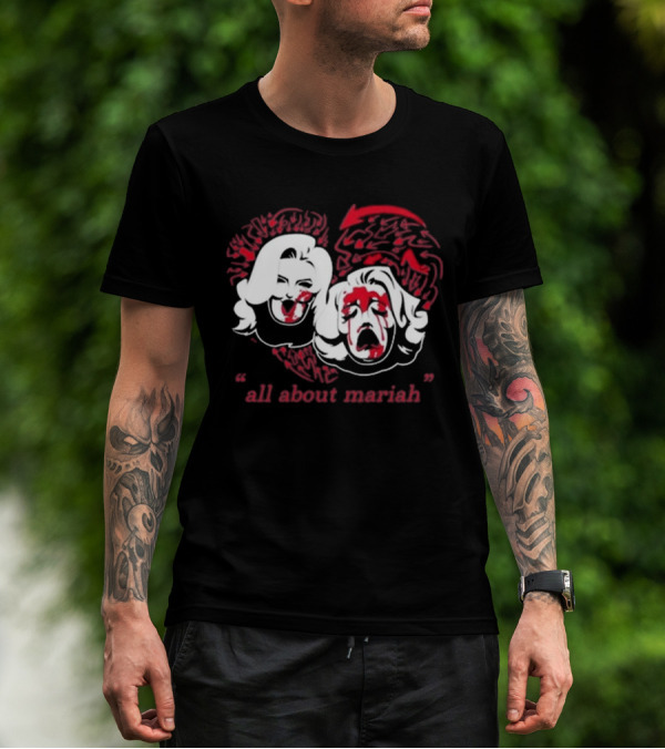 Mariahmayx All About Mariah Heart Faces Red Arrows T-Shirt