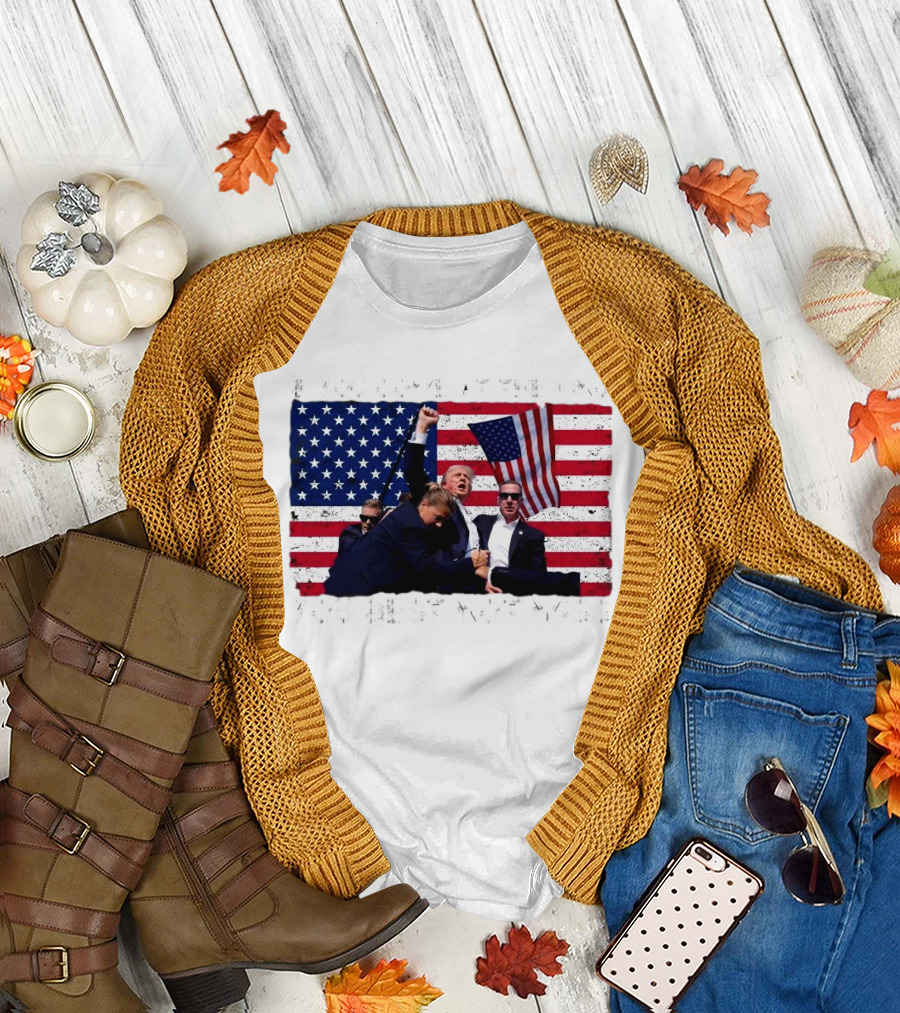 If You Come at the King You Best Not Miss US Flag Trump 2024 Fight T-Shirt