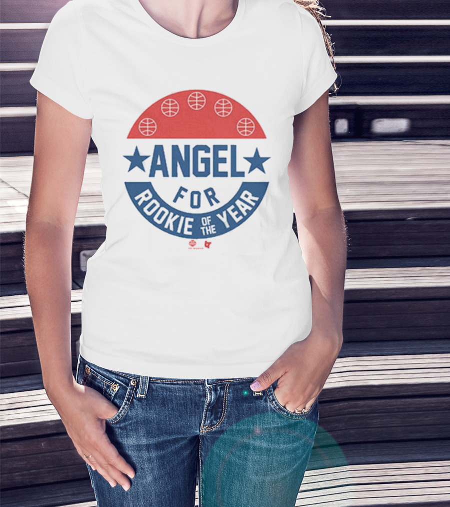 Angel Reese Basketball Icon With Stars And Rookie Of The Year Message T-Shirt