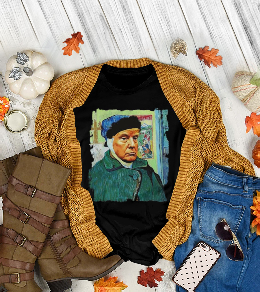 Trump Van Gogh Ear Bandage Painting T-Shirt
