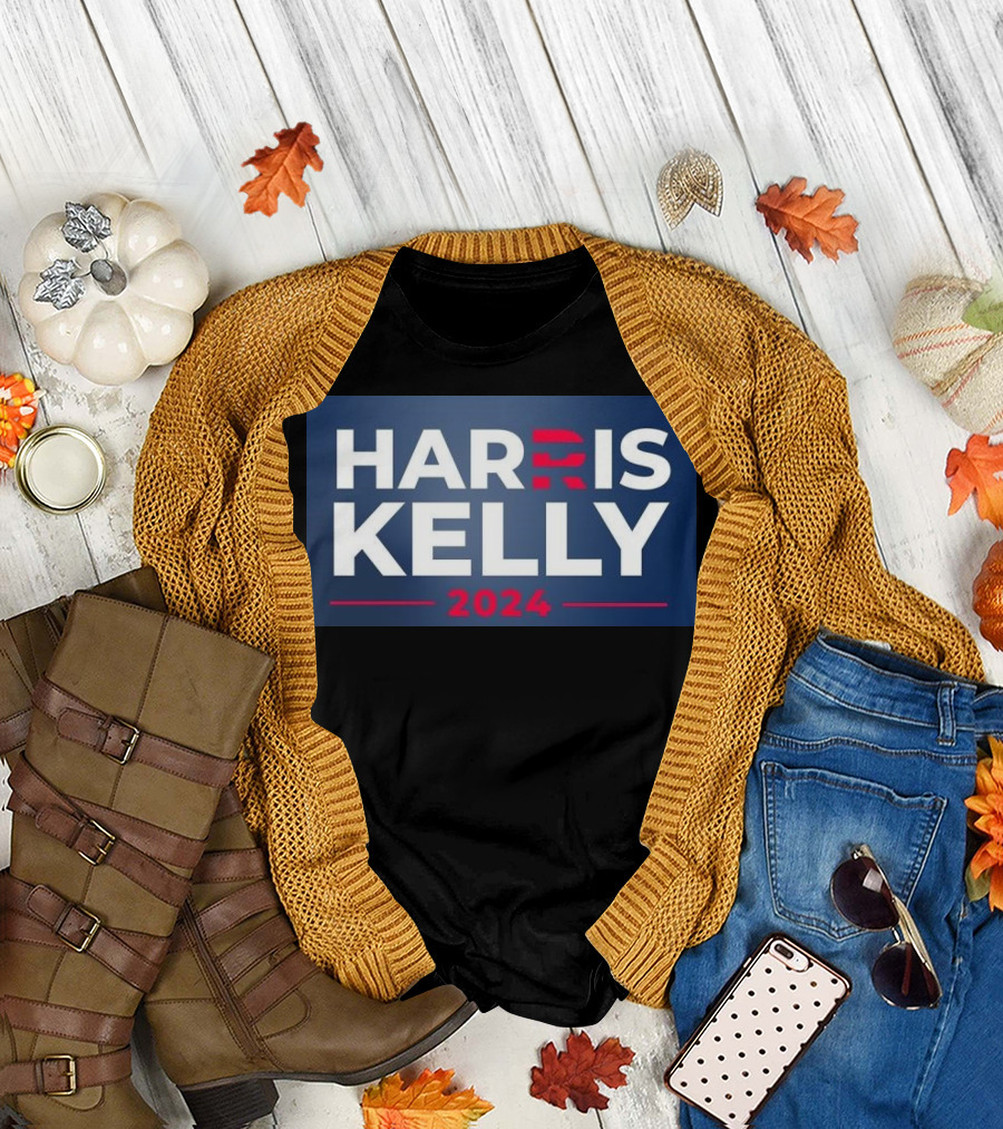 Harris Kelly 2024 Presidential Election Campaign T-Shirt