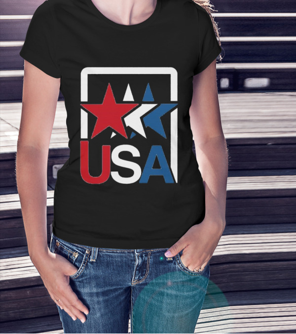 USA Stars In Motion Red White Blue T-Shirt