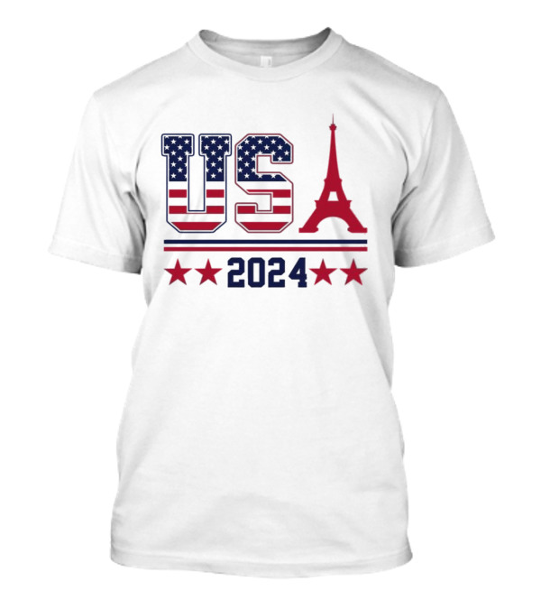 USA 2024 Eiffel Tower T-Shirt