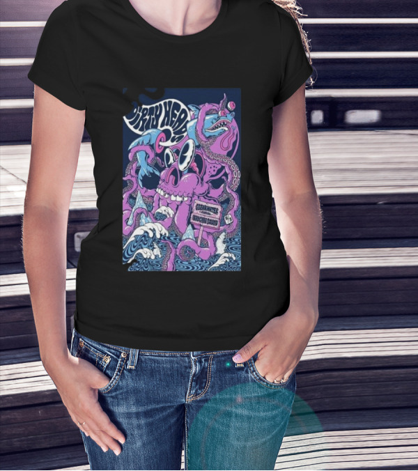 Dirty Heads Tour Clearwater Florida August 3 2024 Surreal Purple Creature T-Shirt