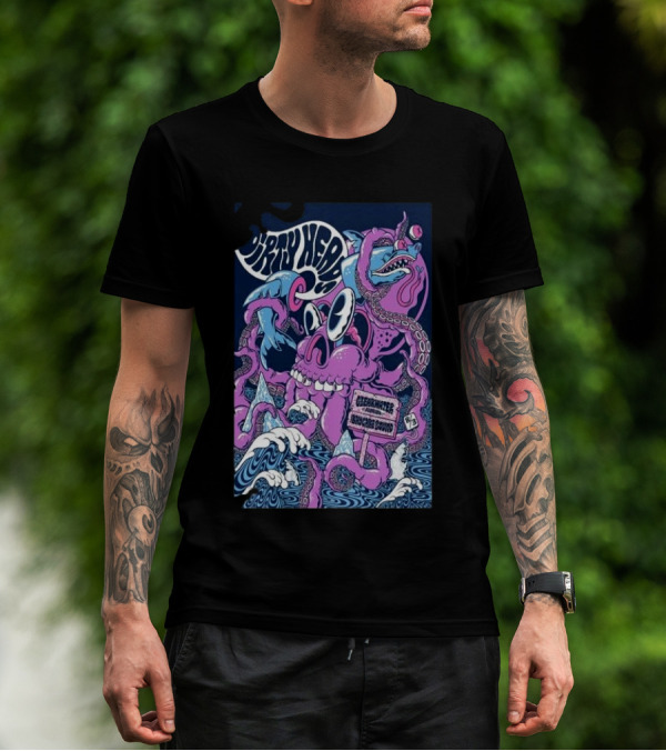 Dirty Heads Tour Clearwater Florida August 3 2024 Surreal Purple Creature T-Shirt