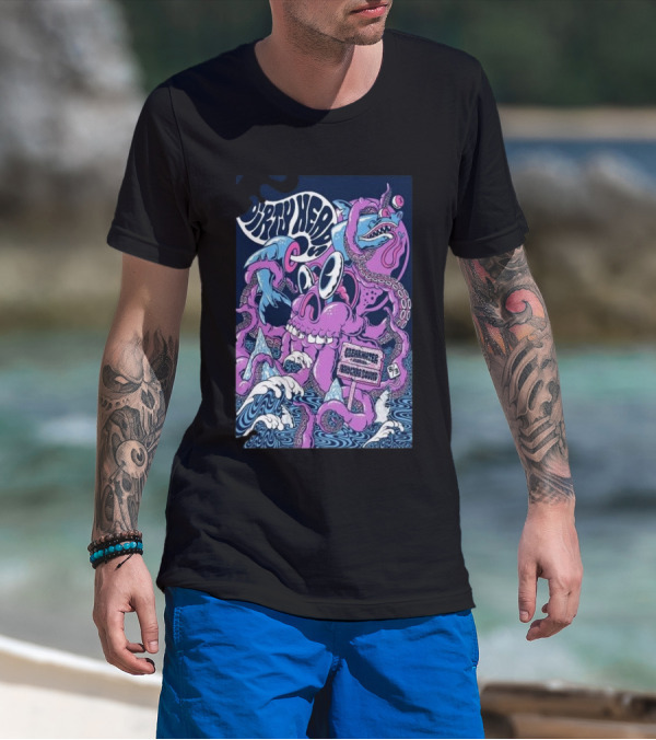 Dirty Heads Tour Clearwater Florida August 3 2024 Surreal Purple Creature T-Shirt