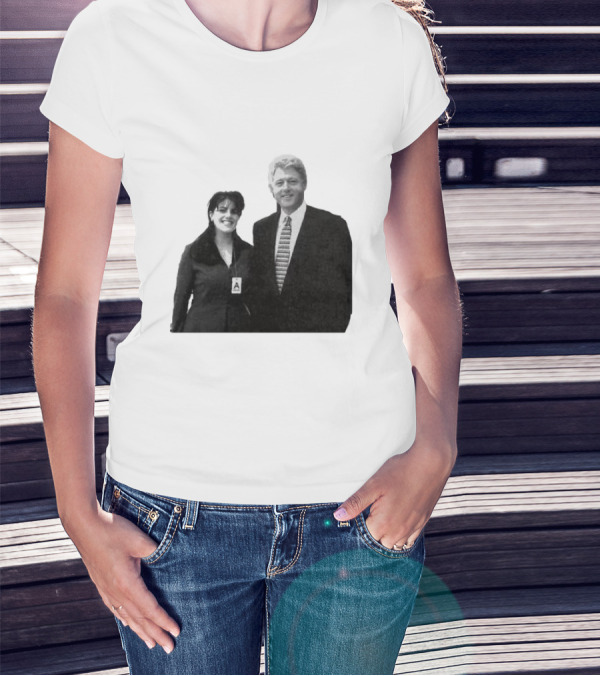 Bill Clinton Monica Lewinsky Black And White Iconic Photo T-Shirt