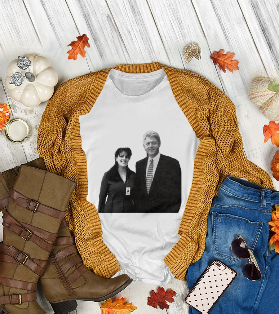 Bill Clinton Monica Lewinsky Black and White Iconic Photo T-Shirt