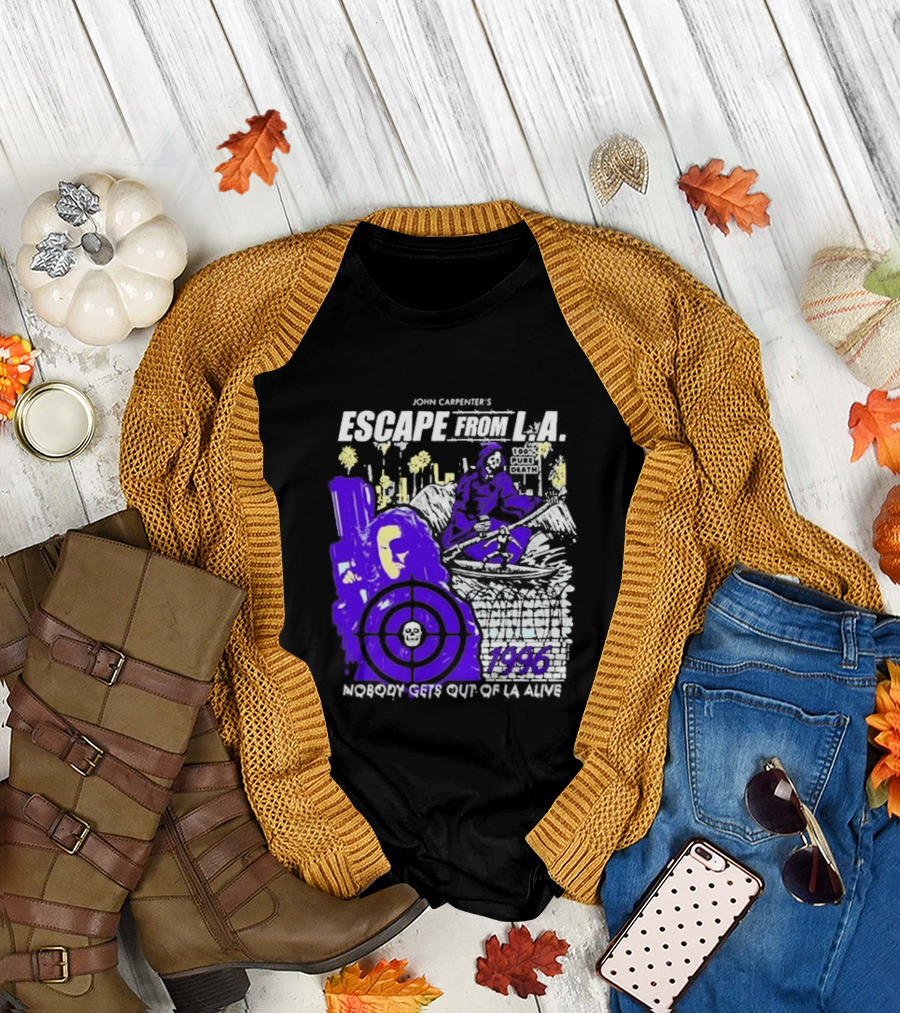 John Carpenter's Escape From L.A. 1996 Nobody Gets Out of LA Alive T-Shirt