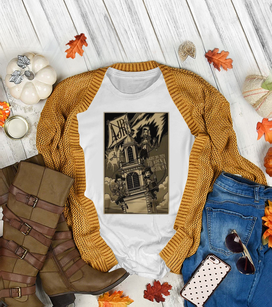AJR Live at TD Garden Boston MA August 3 2024 Tower Theme T-Shirt