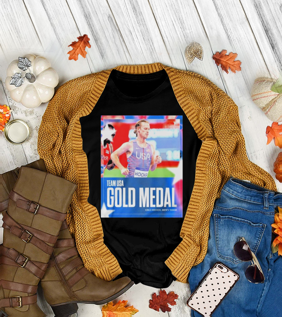 Team USA Cole Hocker Gold Medal Men's 1500m T-Shirt
