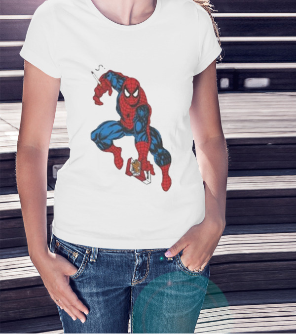 The Amazing Smokerman Comic Parody Smoking Jumping Hero T-Shirt