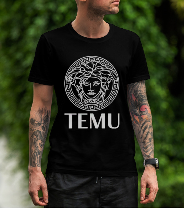 Luxury Temu Medusa Head Greek Key T-Shirt