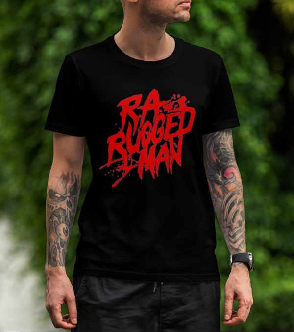RA The Rugged Man Logo Blood Splatter T-Shirt