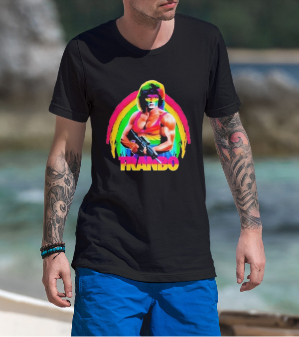 Rambo Tranbo Rainbow Warrior Bold Colors T-Shirt